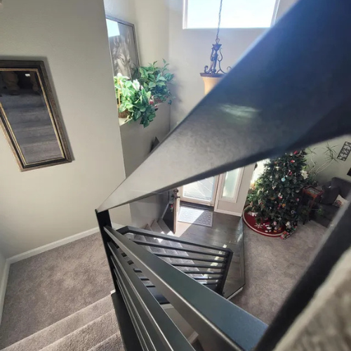 metal hand rail for steps by 83MetalCraft LLC