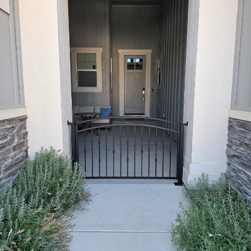 custom gate fabricated by 83MetalCraft LLC for a personal residence entry in Meridian Idaho