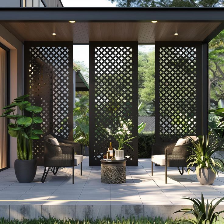 decorative metal screening panels by 83MetalCraft, LLC