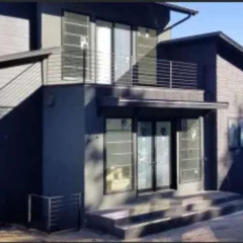 outdoor metal stair railing boise by 83MetalCraft LLC