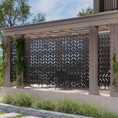 landscape privacy screens by 83MetalCraft, LLC