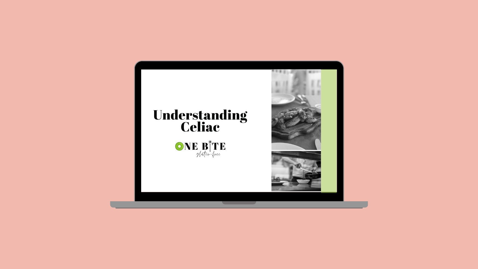 A laptop computer is open to a presentation on understanding online.