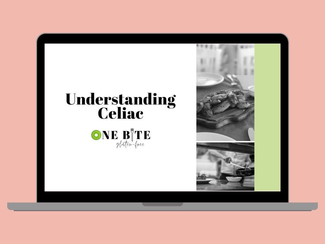 A laptop is open to a page that says `` understanding celiac ''.