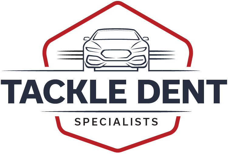 Black, white and red logo for Tackle Dent Specialists click here to go to the home page