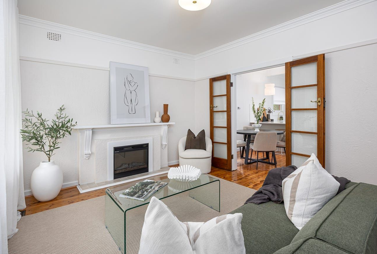 Lounge with wooden floors — Nielsen Construction in Wagga Wagga, NSW