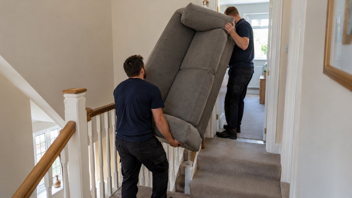 How to get a sofa out of a flat