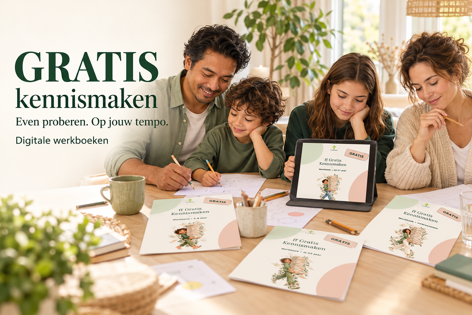 Samen gratis kennismaken met digitale werkboeken, ieder op zijn eigen tempo