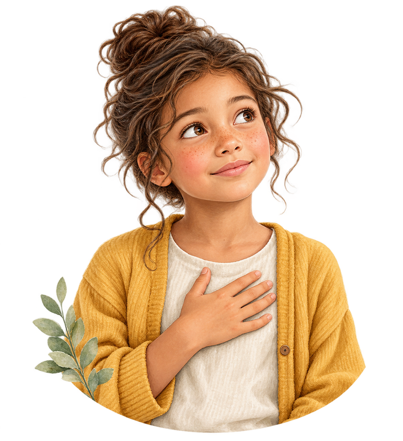 Kinderillustratie: merkt een gevoel op