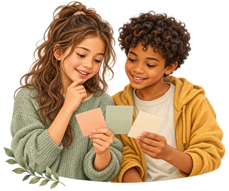 Kinderillustratie: kiest een passende kleine stap