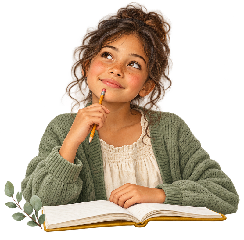 Kinderillustratie: kijkt terug op een ervaring