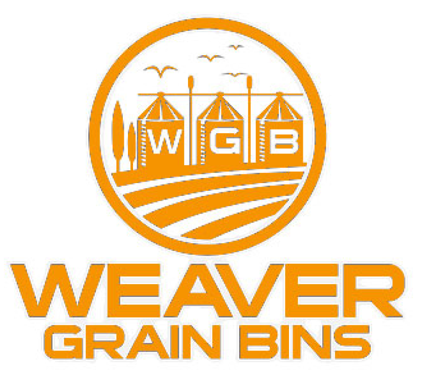 Orange Weaver Grain Bins logo with silo icon and “WGB” lettering above company name