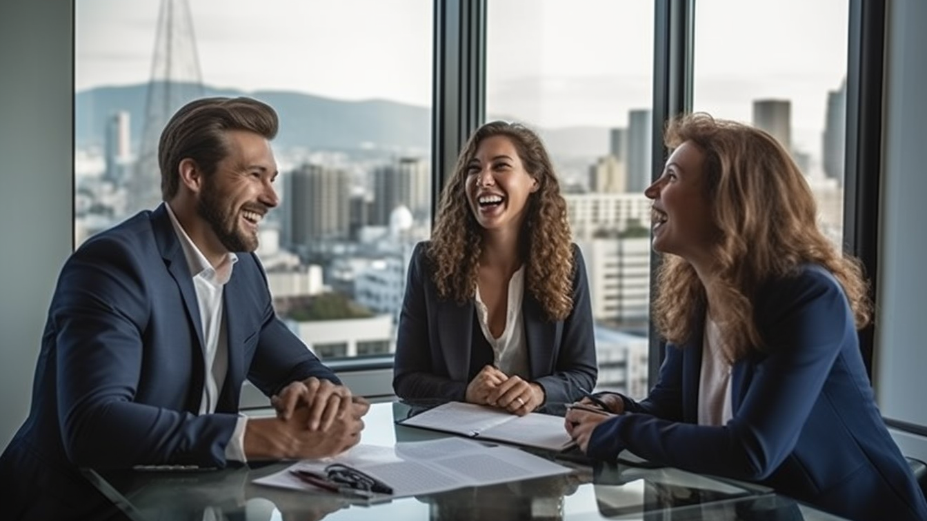 a young and happily married couple meet with an attorney for estate planning