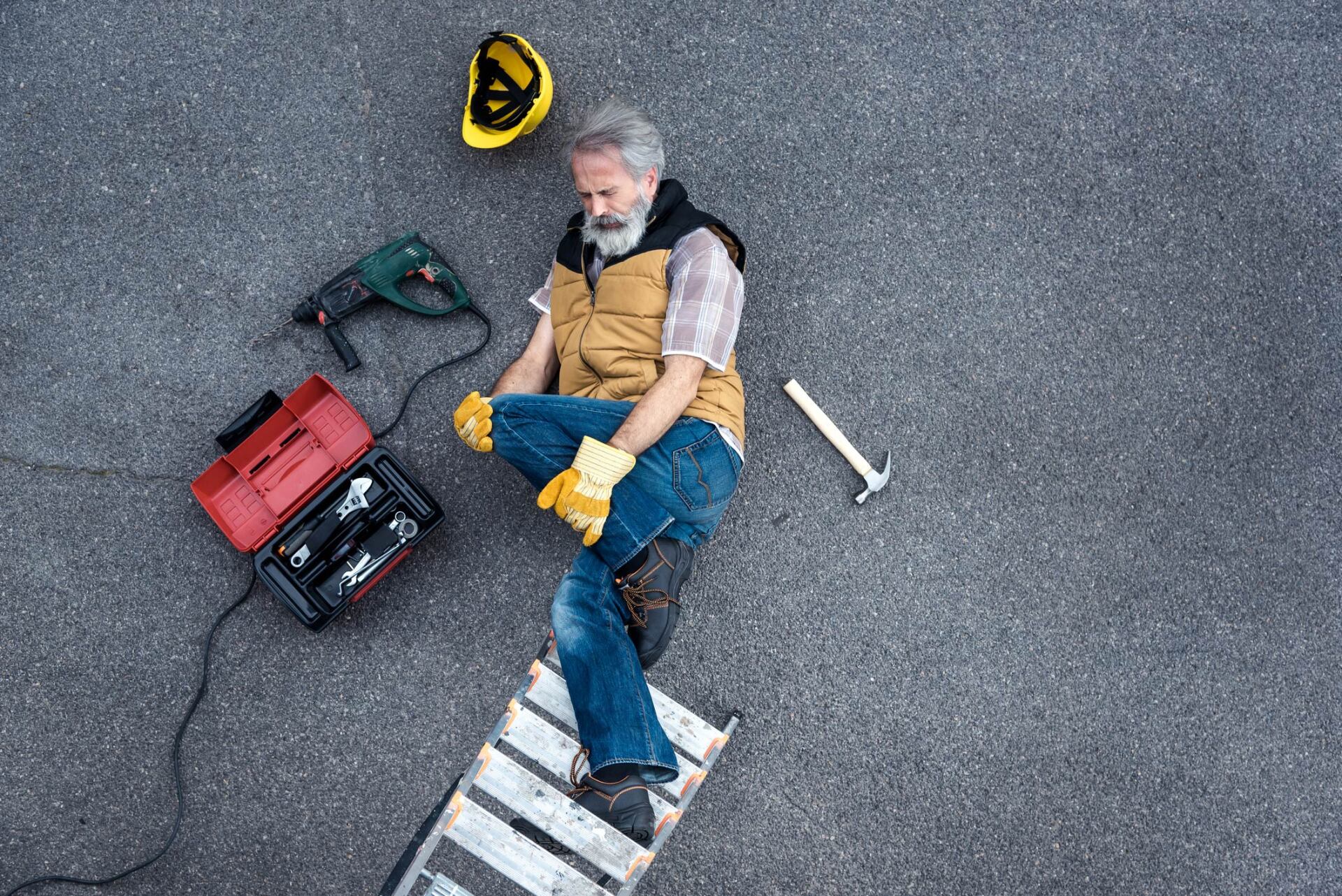 Worker Lying After Falling From a Ladder — Medford, OR — Lowengart Ruth
