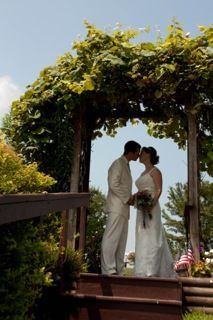 Bride and Groom Kissing