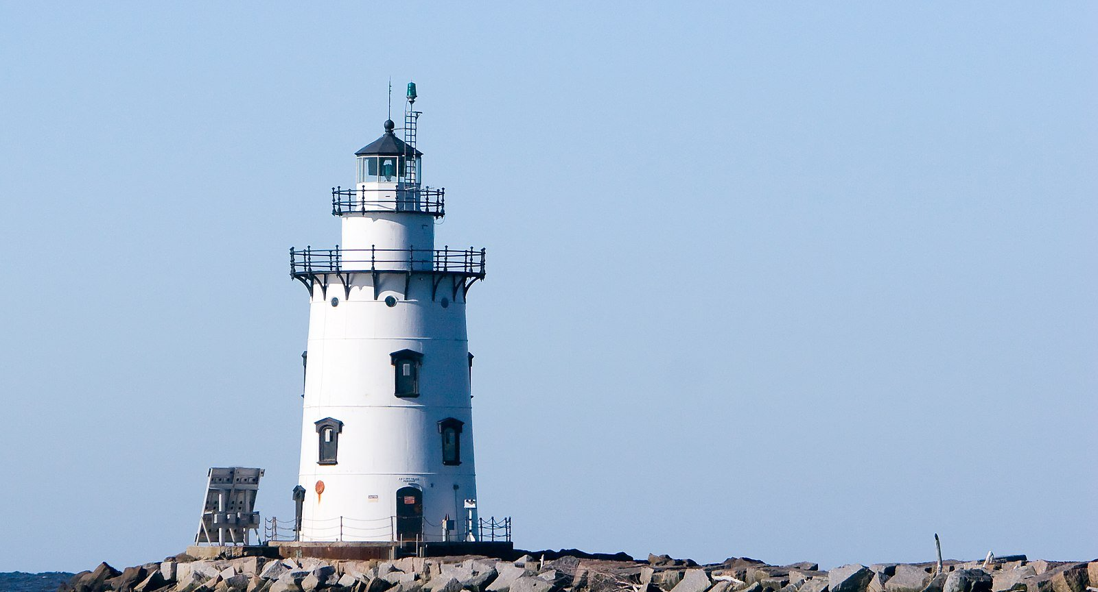 Lighthouse on the cape in Old Saybrook, Connecticut