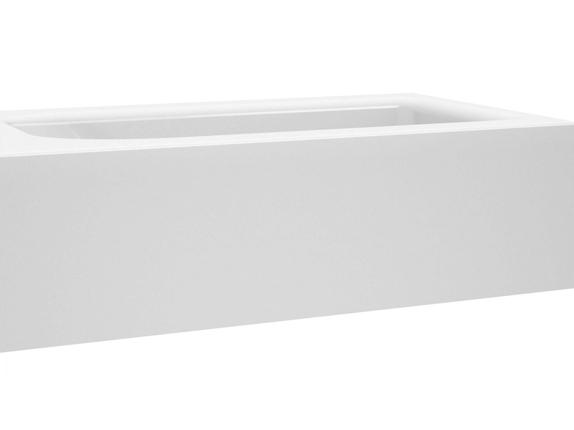White rectangular bathtub.