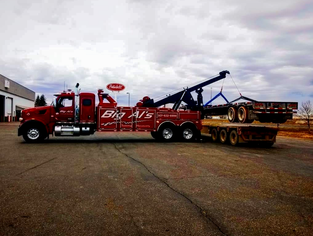 Heavy Equipment Loaded on Truck — Cheyenne, WY — Big Al’s Towing & Recovery