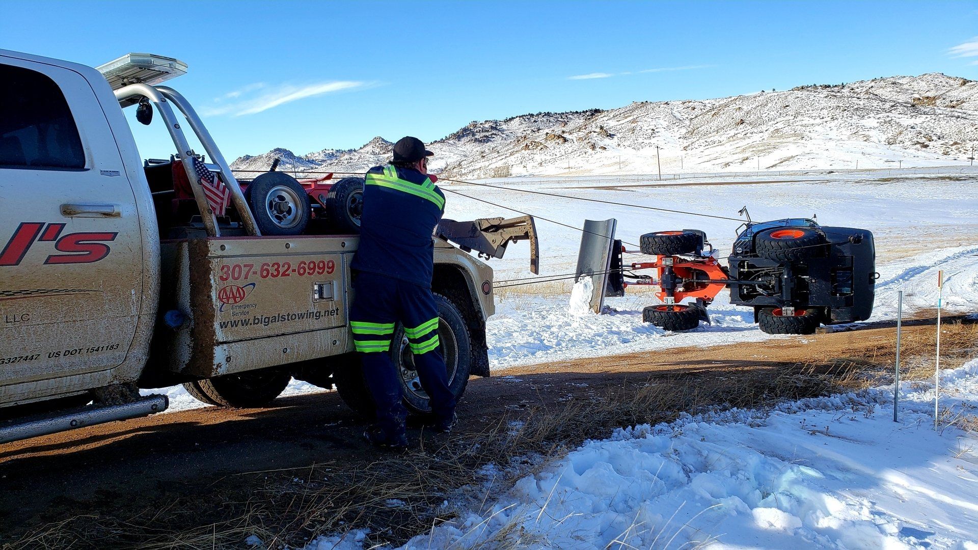 Wrecked Car on Tow — Cheyenne, WY — Big Al’s Towing & Recovery