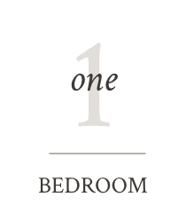 The number one is on a white background next to the word bedroom.