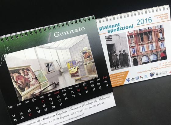 calendario con spirale da tavolo
