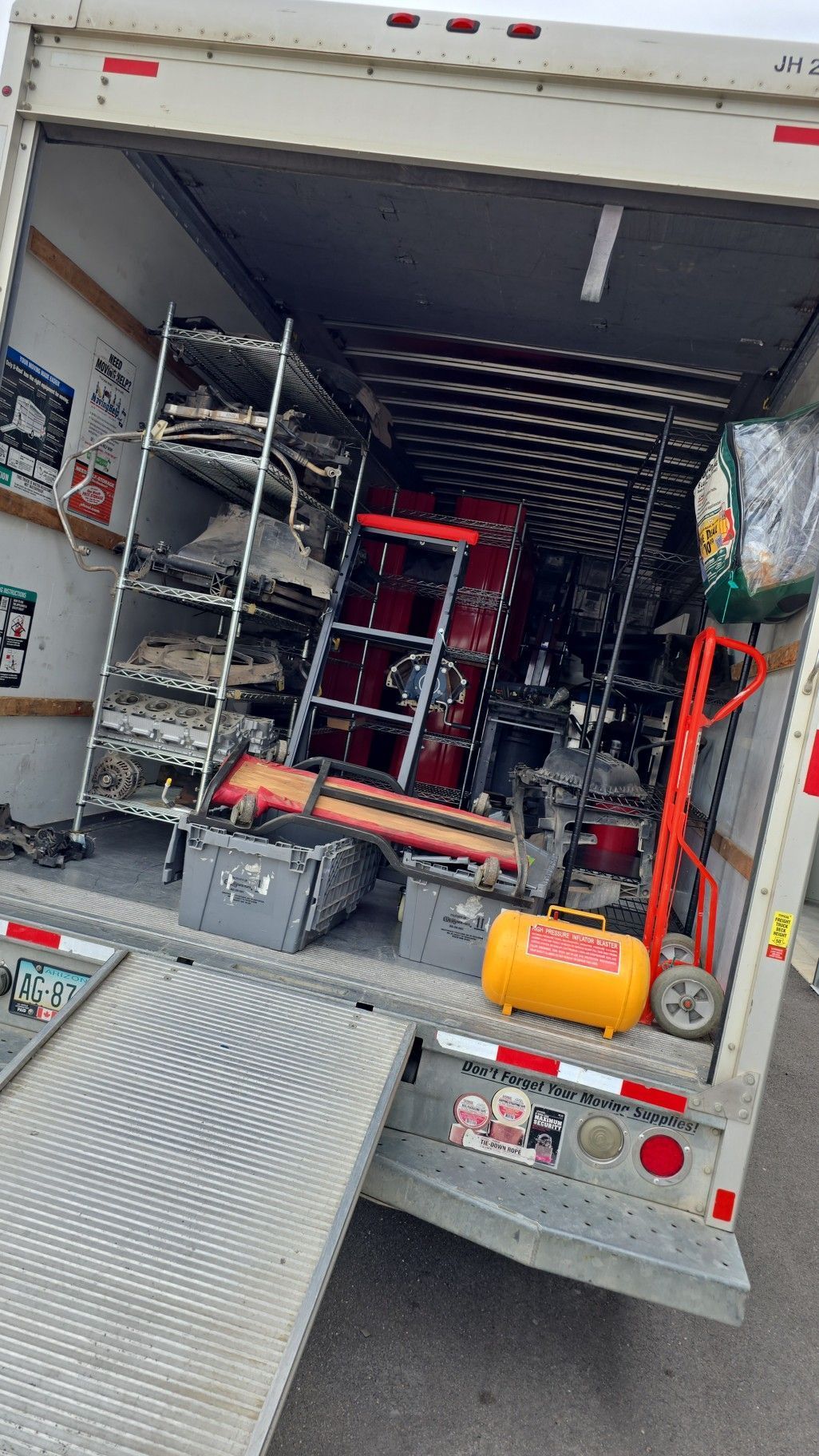 Organized Equipment And Storage Area Inside Service Trailer | Silver Star Automotive