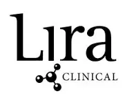 Lira Clinical Logo - Alamo, CA - Alamo MD Med Spa Logo for Lira Clinical, a skincare brand, with text and a molecule graphic.