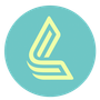 A blue circle with a yellow letter l inside of it. Lean with Lean logo