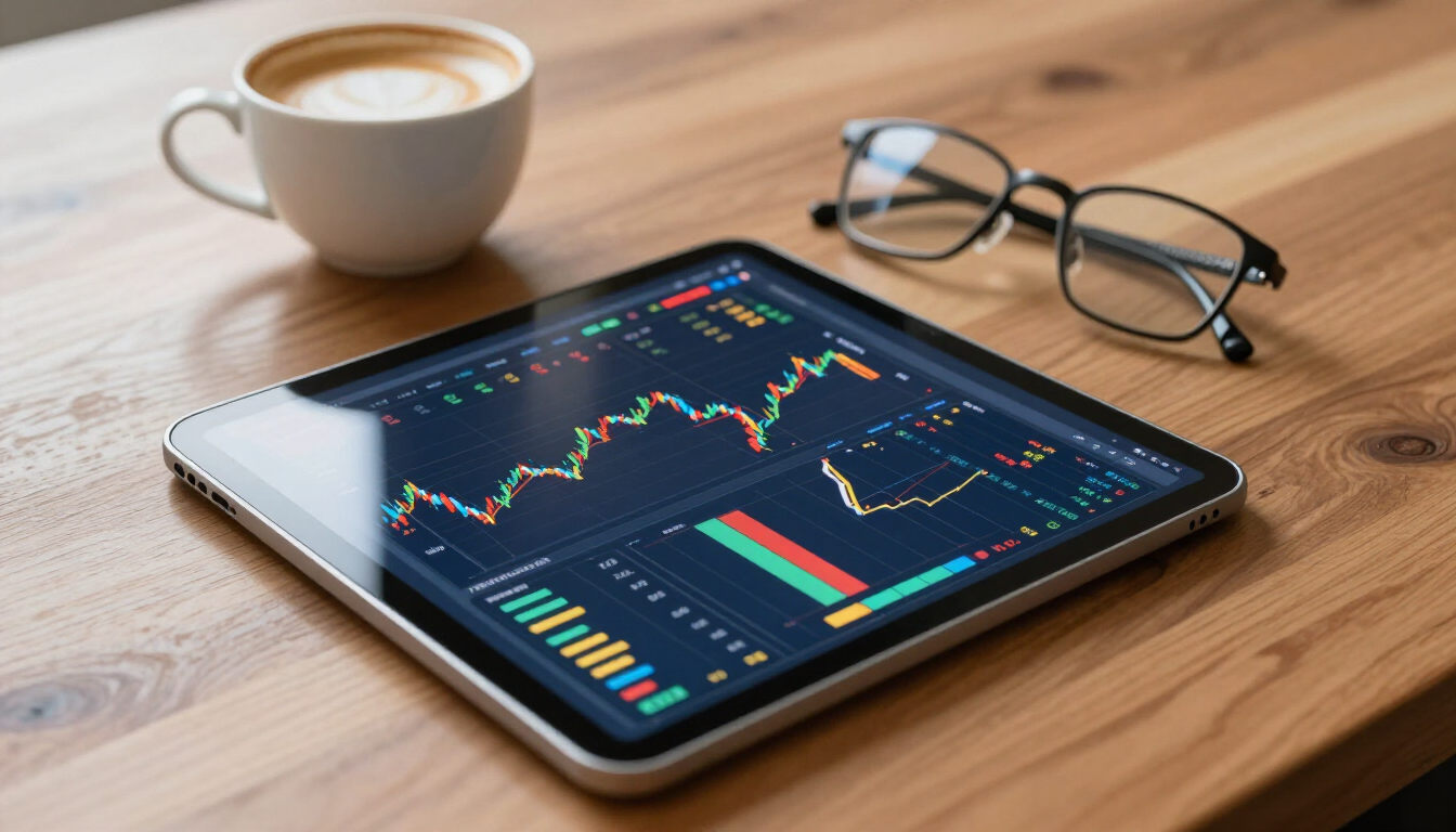 photorealistic digital dashboard and financial planning tools