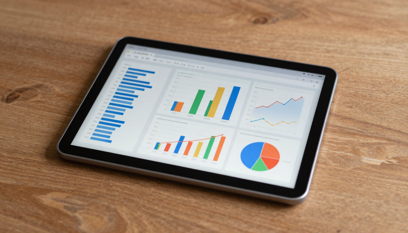 Digital Tablet displaying ERP software