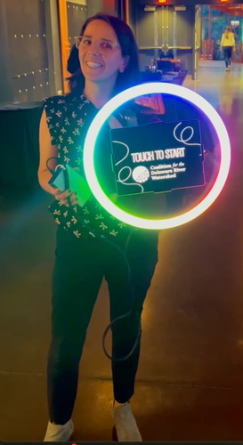 Photo Booth operator displaying Roaming Photo Booth