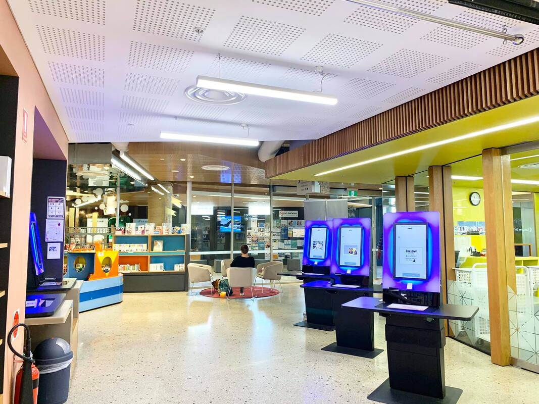 A photo of our lighting services in the Murray Bridge Library.