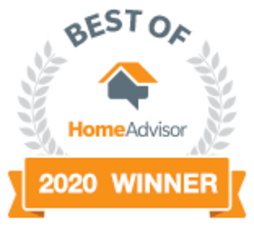 A badge that says best of homeadvisor 2020 winner