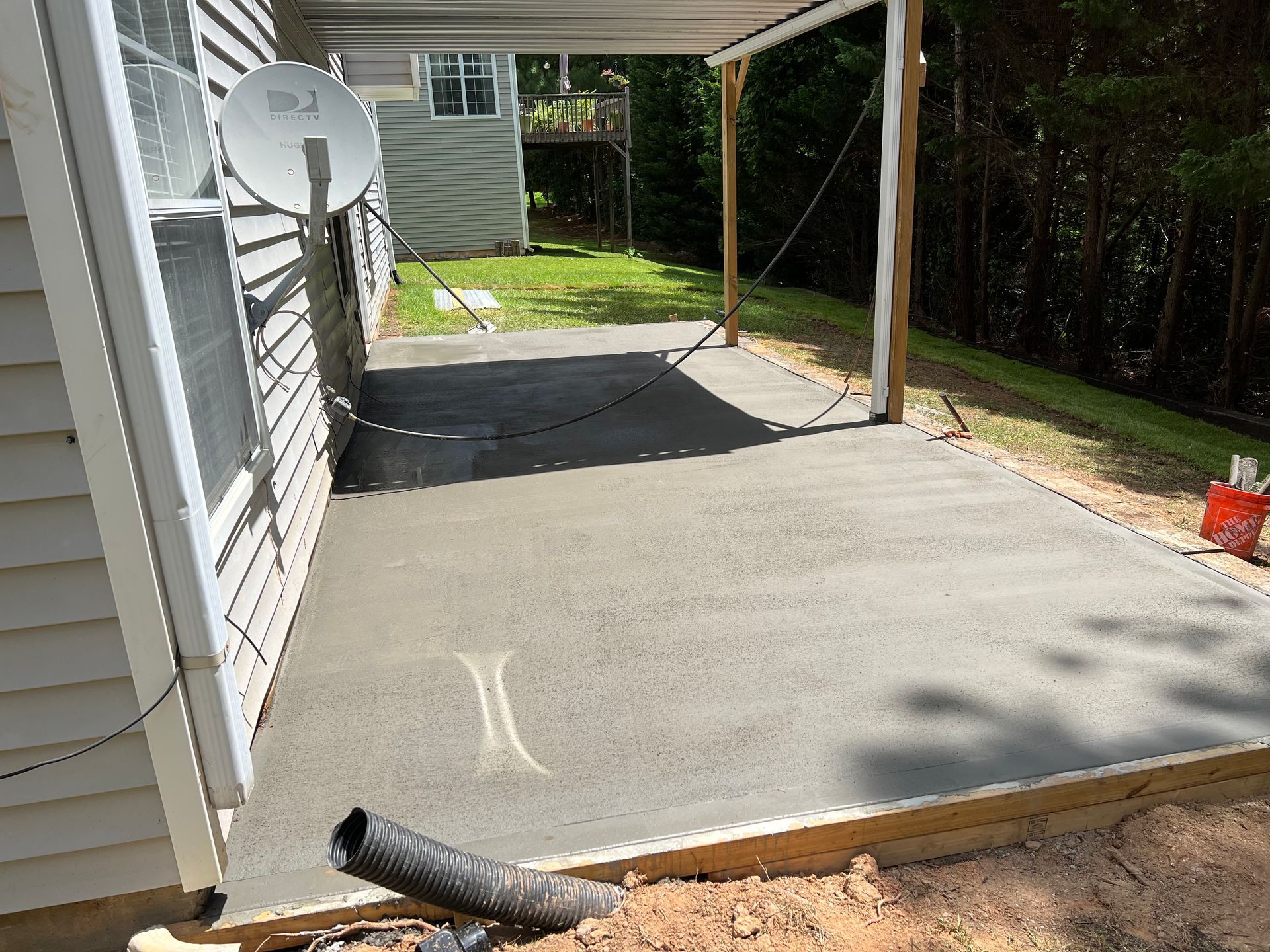 Concrete Pouring During Commercial Concreting Floors of Building
