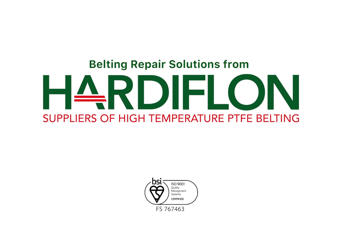 Hardiflon logo representing leading specialist manufacturer in advanced PTFE conveyor belting, high-performance tapes and sealing equipment for industrial applications