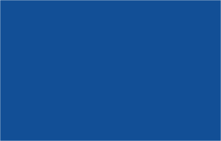 Eine Nahaufnahme eines blauen Quadrats auf weißem Hintergrund.