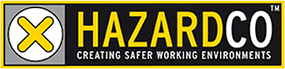 A logo for hazardco creating safer working environments