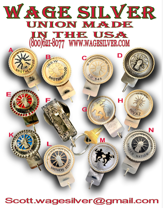 Union FOB's - Silver Belt Buckles 