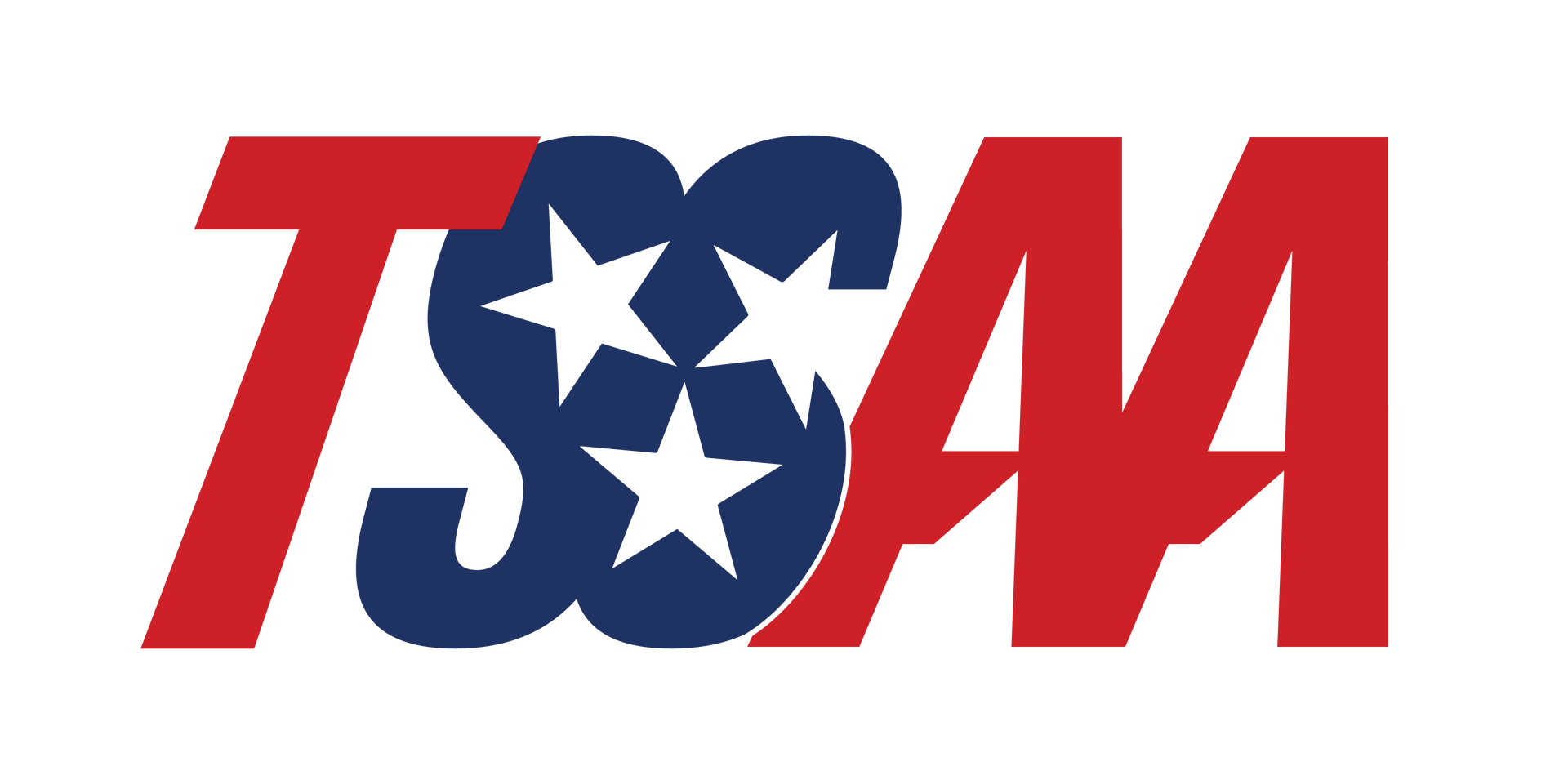 TSM logo in red and blue with white stars in the blue letters