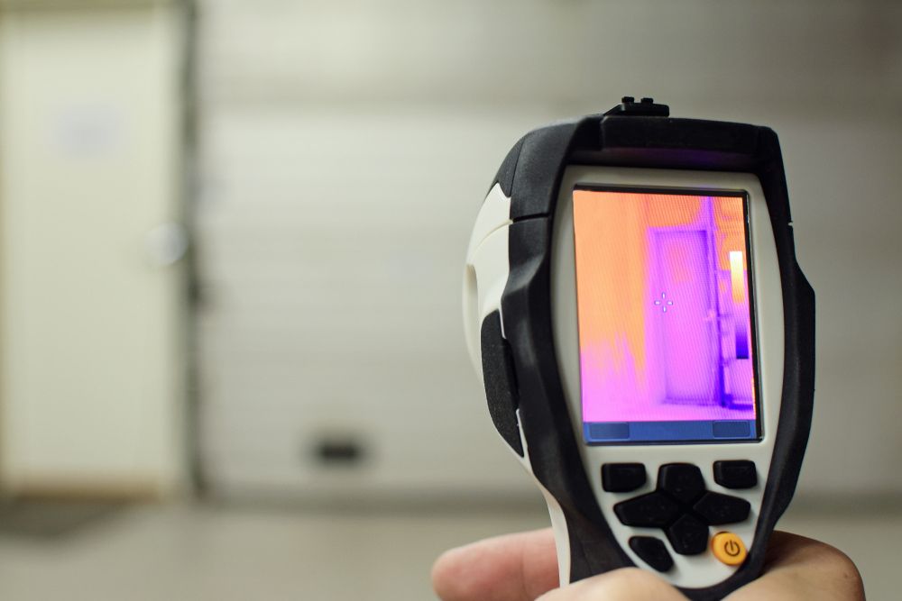 A Person is Holding a Thermal Camera in Their Hand — Rabbit Electrical Service In Armidale, NSW