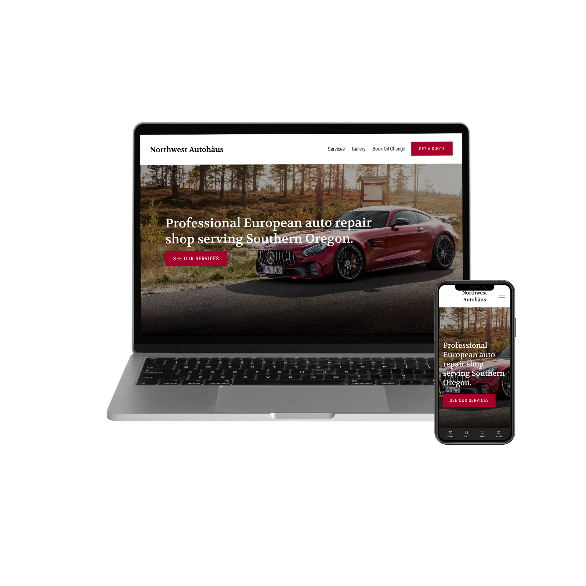 European Repair Shop Mobile Friendly Web Design.