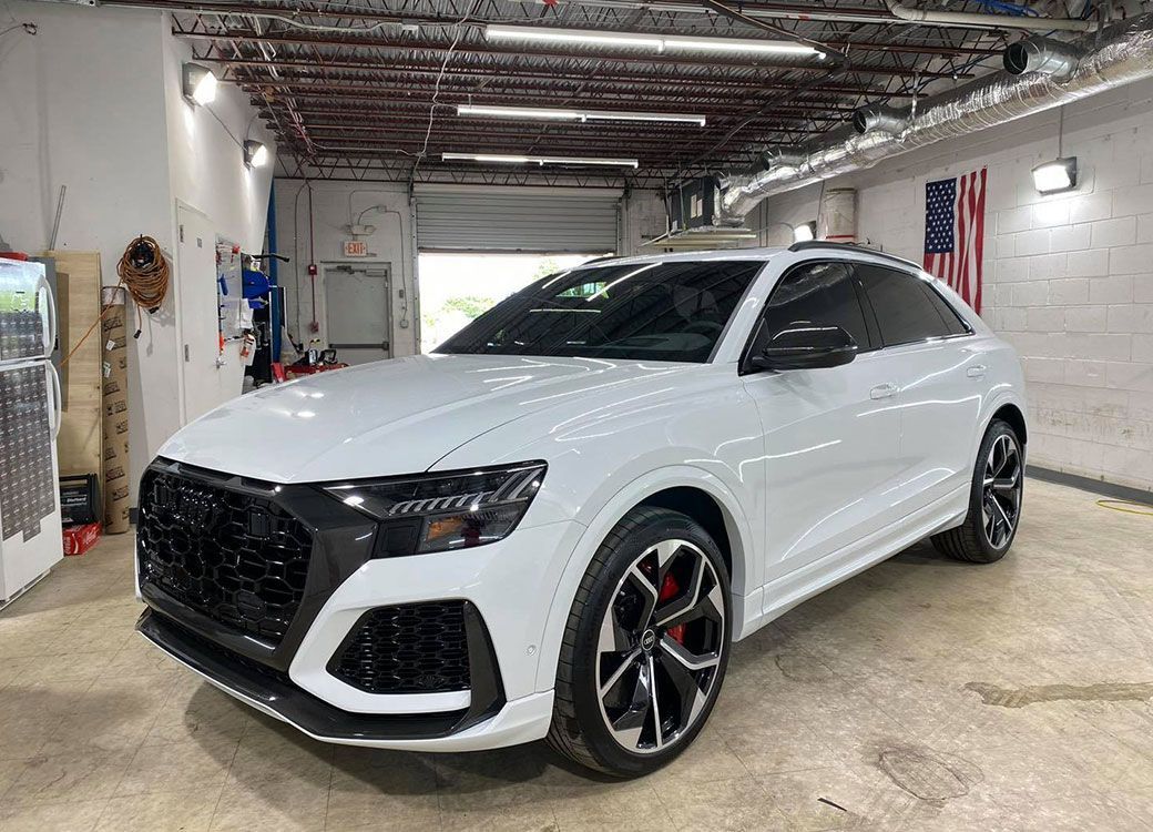 Ceramic coating white car