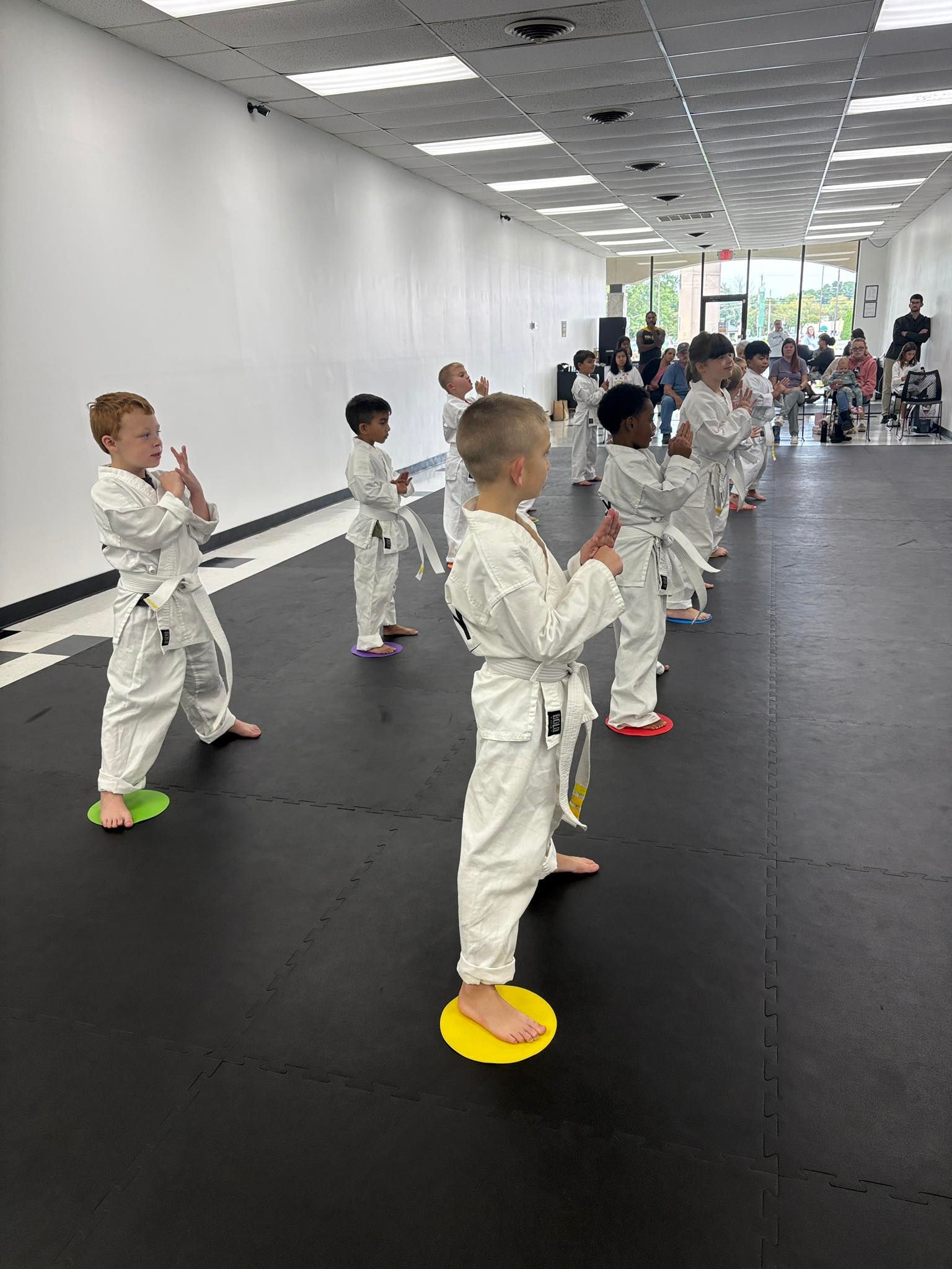 Students practicing