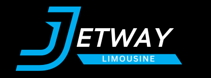 Jetway Limousine logo in blue and white on a black background