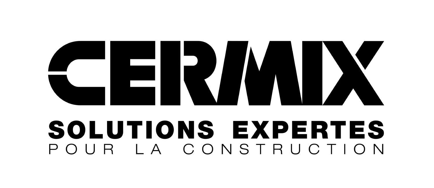 Un logo noir et blanc pour cermix solutions experts pour la construction