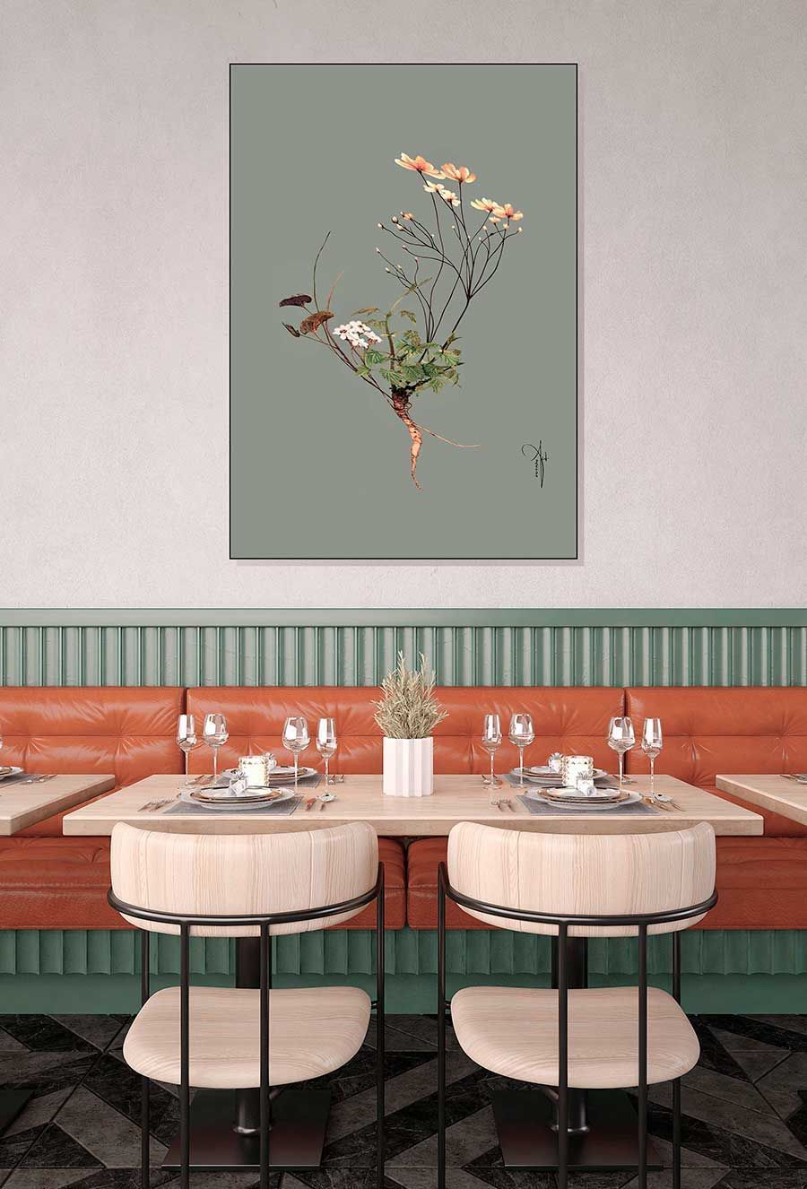 Akustikbillede restaurant | Rikke Darling | Dansk Lydisolering | Kunst