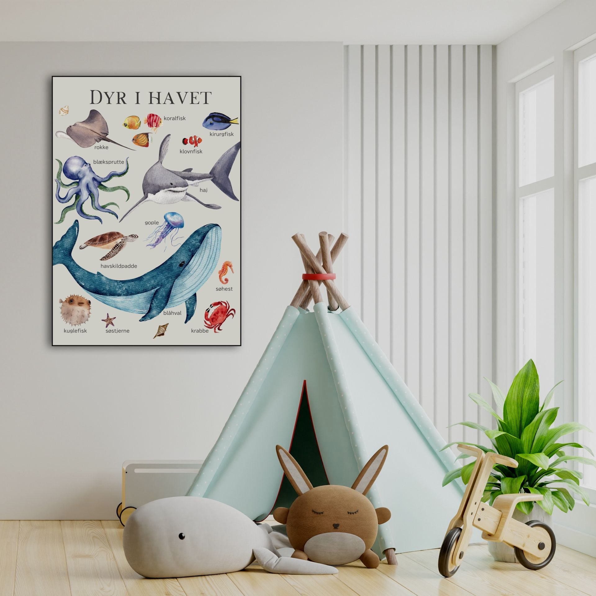 Akustikbillede | Akustikbillede eget motiv | Akustikplakat | Børneværelse | DIY | Lydisolering | akustikregulering | Dansk