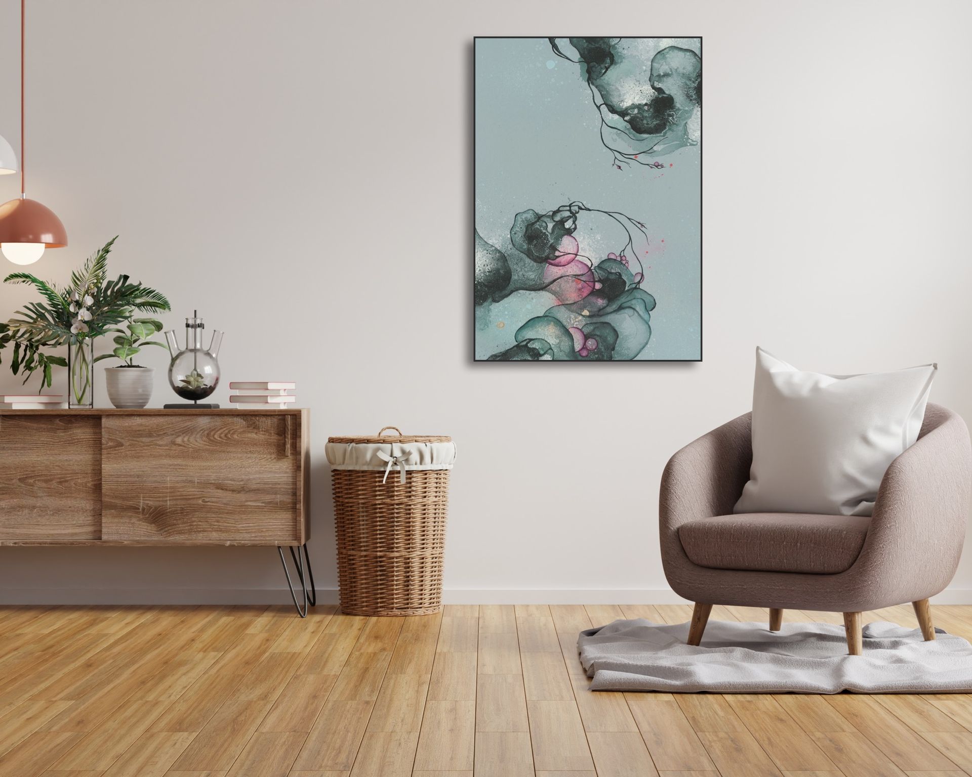 Akustikbillede stue | Rikke Darling | Dansk Lydisolering | Kunst