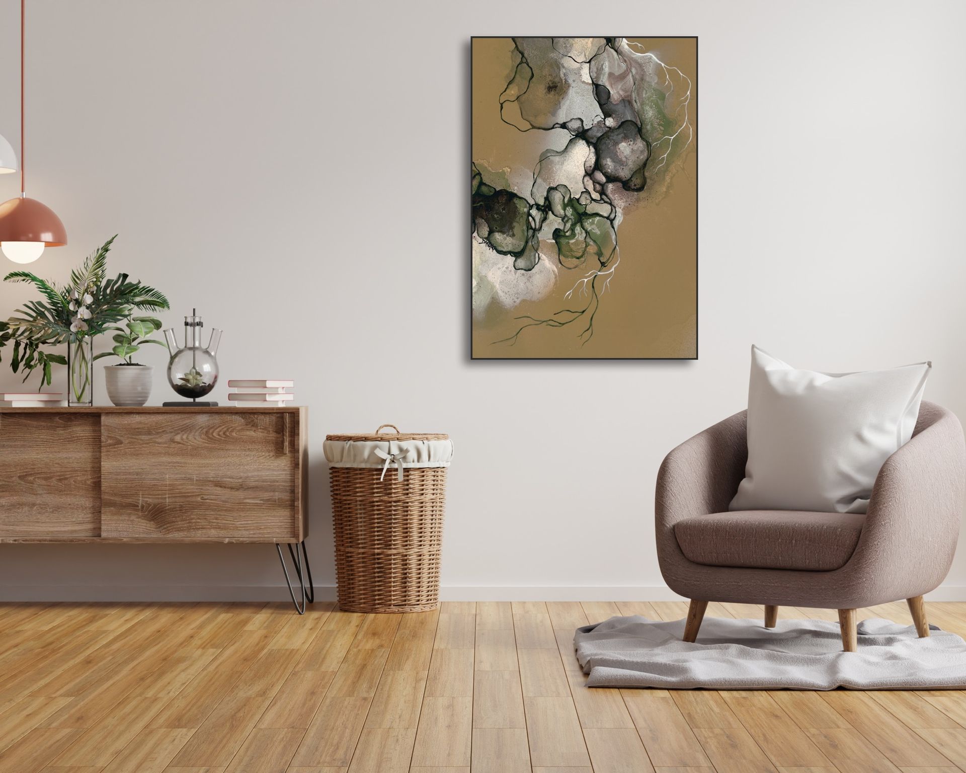 Akustikbillede stue | Rikke Darling | Dansk Lydisolering | Kunst