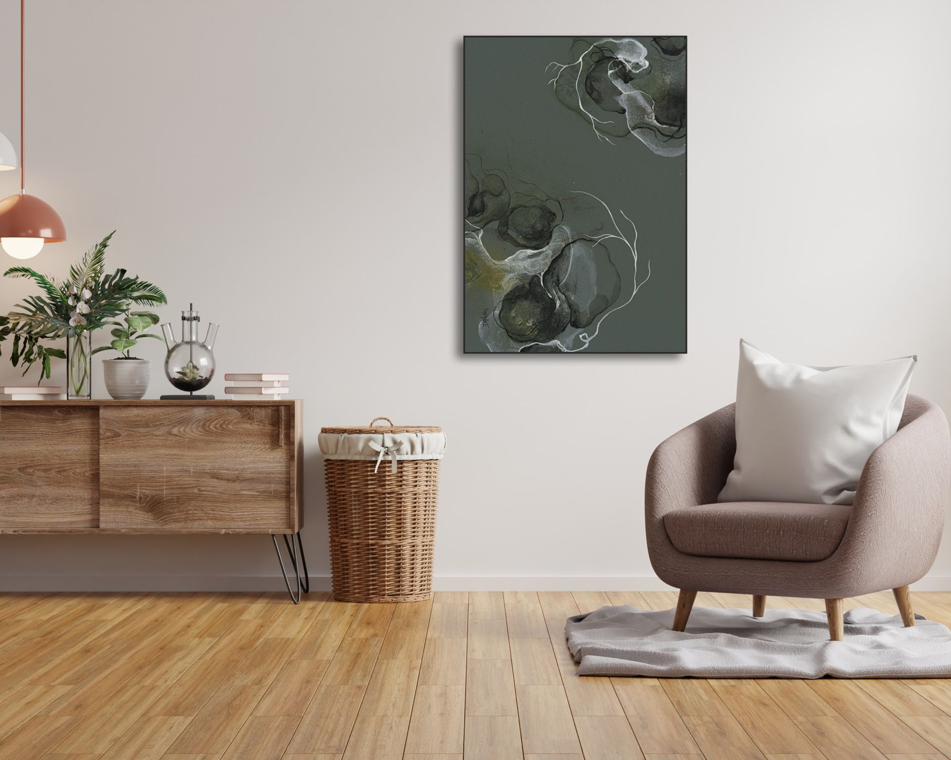 Akustikbillede stue | Rikke Darling | Dansk Lydisolering | Kunst