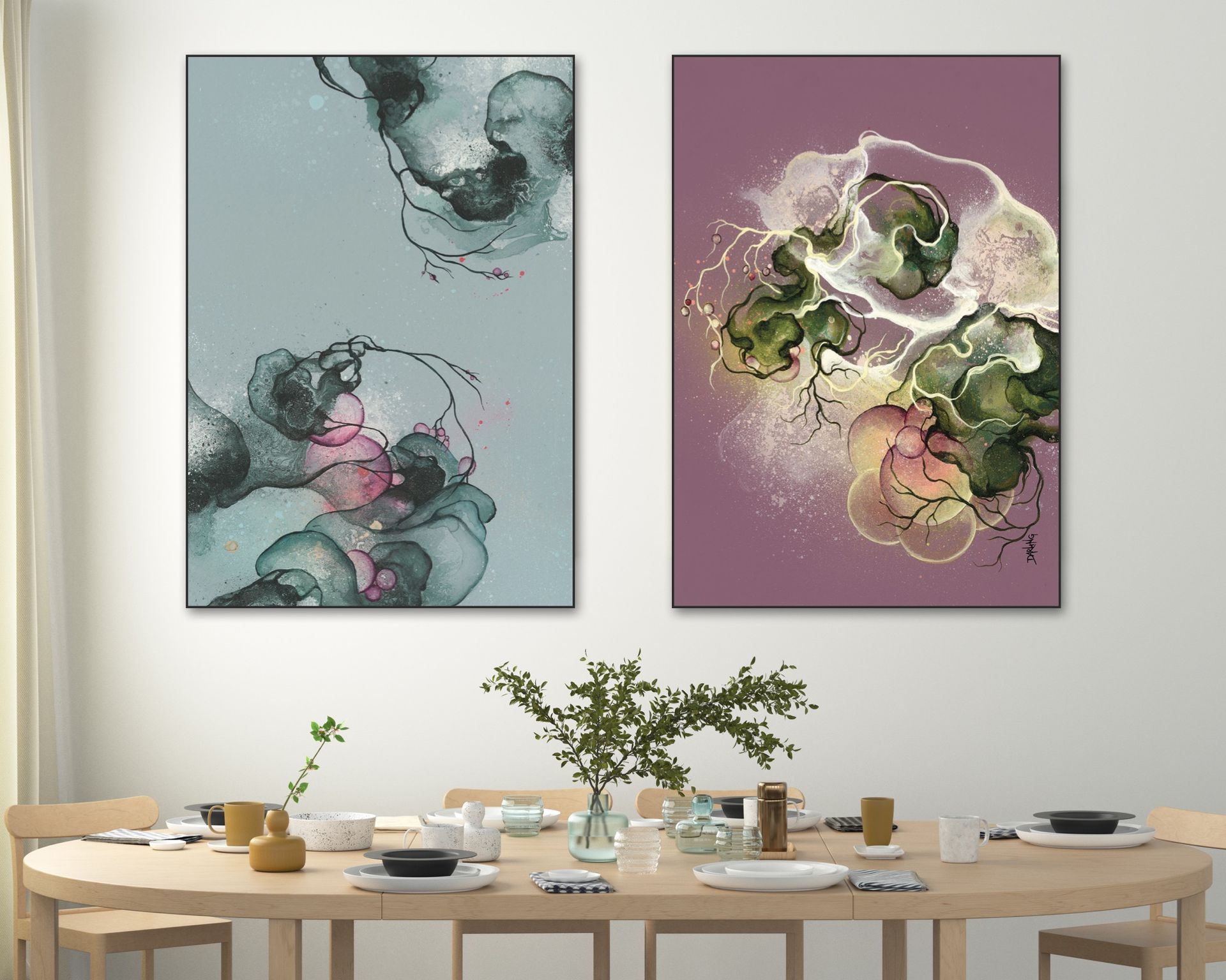 Akustikbillede stue | Rikke Darling | Dansk Lydisolering | Kunst